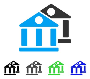 Bankalar düz simgesi
