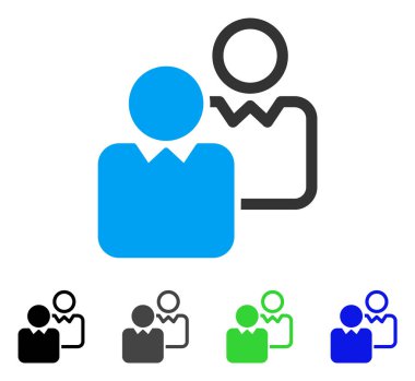 İstemciler düz simgesi