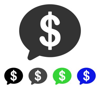 Mali ileti düz simgesi