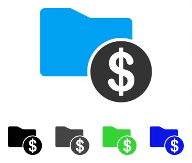 Mali klasör düz simgesi