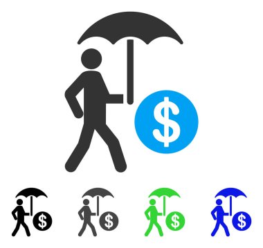 Mali şemsiye koruma düz simgesi