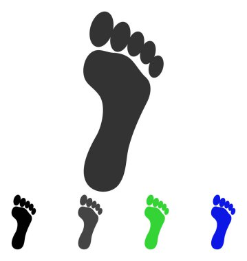 ayak izi düz simgesi