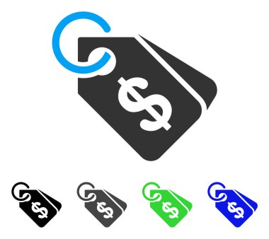 Fiyat etiketleri düz simgesi