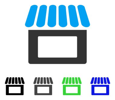 Dükkanı düz simgesi