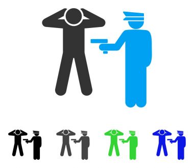 Tutuklama düz simgesi