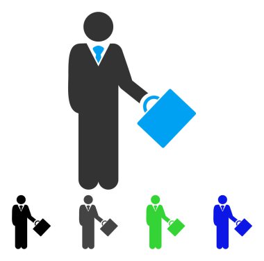 İşadamı Düz Simge