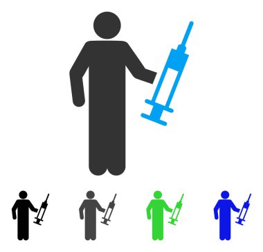 Uyuşturucu satıcısı düz simgesi