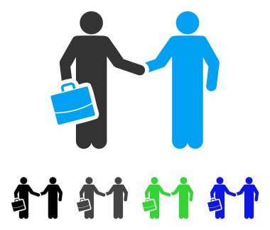 Sözleşme karşılıklı toplantı düz simgesi