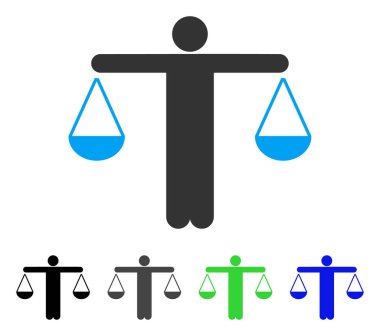 Avukat ağırlık düz simgesi