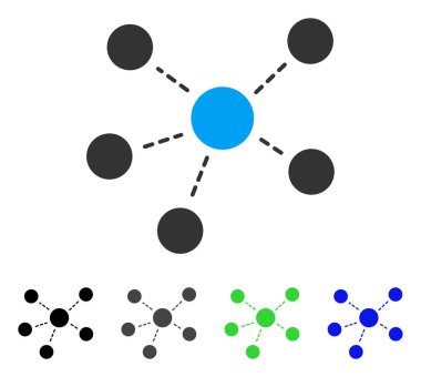 Bağlantıları düz simgesi