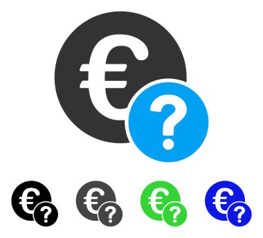 Euro durum düz simgesi