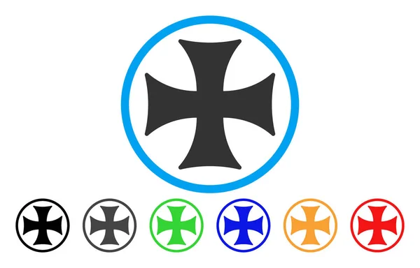 Maltesisches Kreuz rundes Symbol — Stockvektor