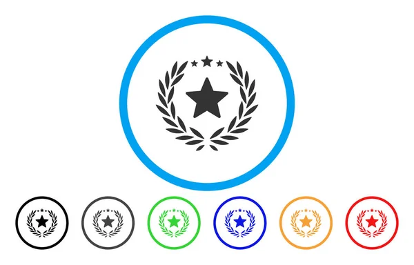 Orgulloso emblema redondeado icono — Vector de stock