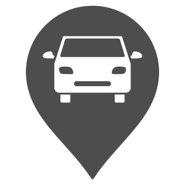 Araba harita işaretleyici düz simgesi