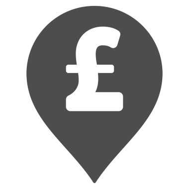 Pound Sterling Marker düz simgesi