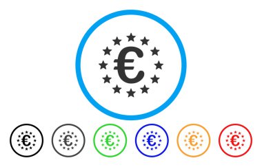 Avrupa Birliği yuvarlak vektör simgesi