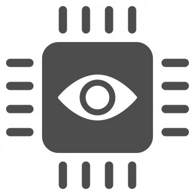 Biyonik göz işlemci düz simgesini