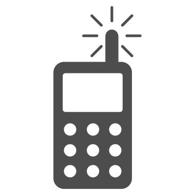 Radyo vericisi radyasyon düz simgesi