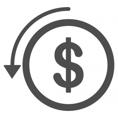 Geri ödeme düz simgesi