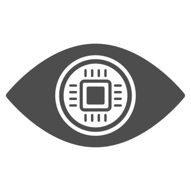 Robotik vizyon düz simgesi