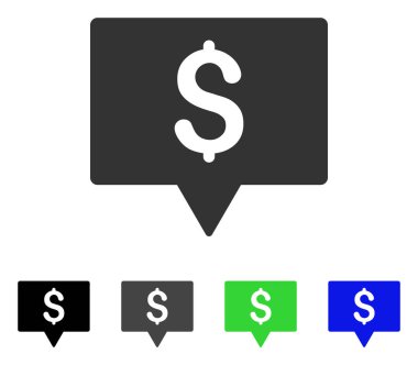 Banka harita işaretçi vektör simgesi