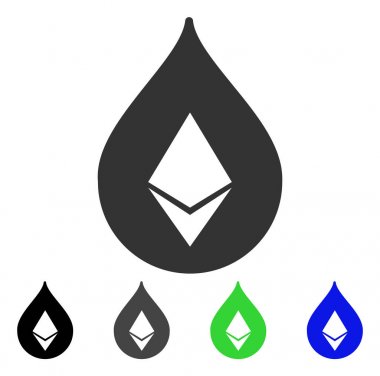 Ethereum damla vektör simgesi