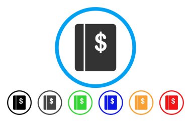 Hesap kitap yuvarlak vektör simgesi