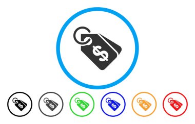 Fiyat etiketleri yuvarlak vektör simgesi