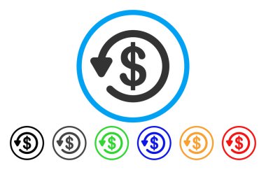 Yuvarlak vektör simge iade