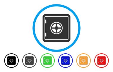 Güvenli yuvarlak vektör simgesi