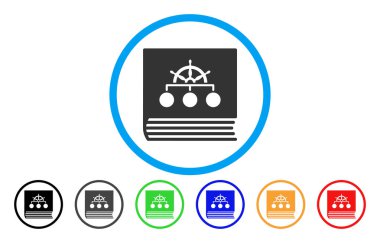 Geminin Kılavuzu kitabı yuvarlak vektör simgesi