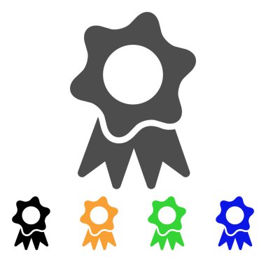 Ödülü mühür düz simgesi