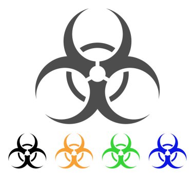 Biohazard düz simgesi