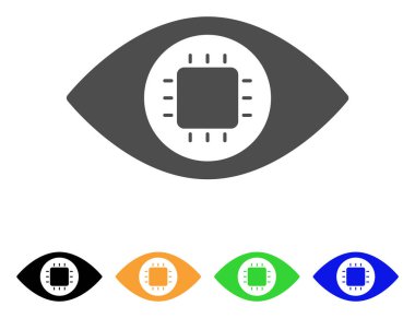 Biyonik göz devre düz simgesini