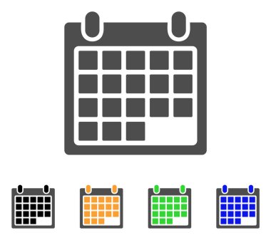 Takvim sayfası düz simgesini