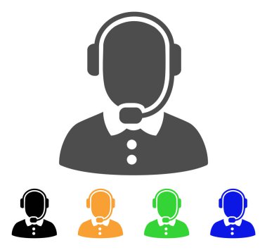 Arama Merkezi düz simgesi