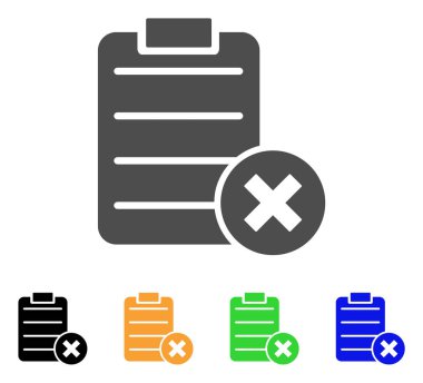 Test düz simgesini iptal