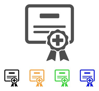 Sertifika düz simgesi