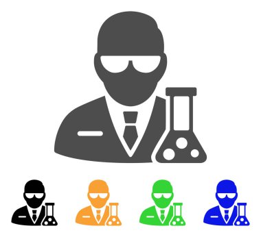 Kimyasal bilim adamı düz simgesi