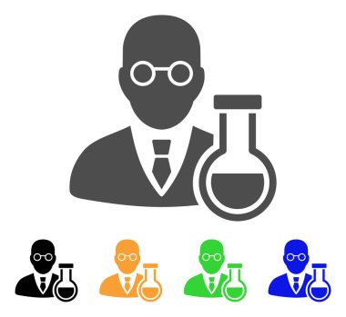 Kimyager düz simgesi