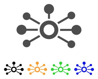 Bağlantıları düz simgesi