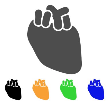 Kalp Organ düz simgesi