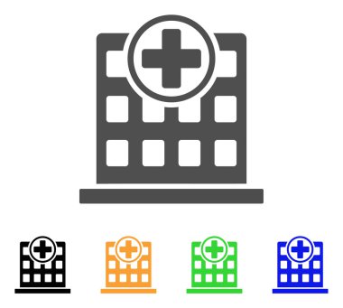 Hastane Binası düz simgesi