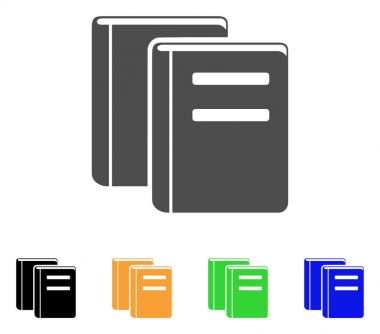 Kütüphane kitap düz simgesi