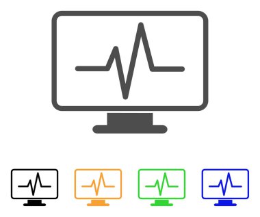 Düz simgesi izleme çizgi grafiği