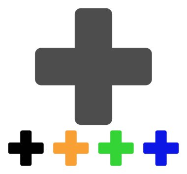 Tıbbi düz simgesi çapraz