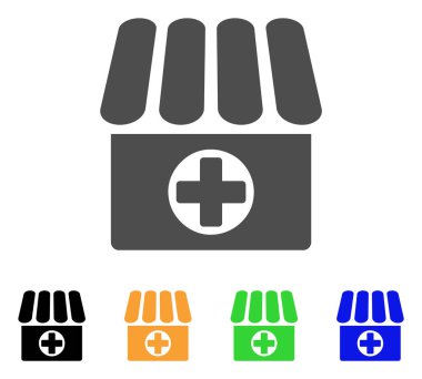 Tıbbi Dükkanı düz simgesi