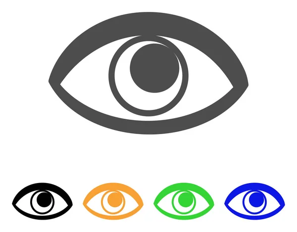Ícone plano dos olhos — Vetor de Stock