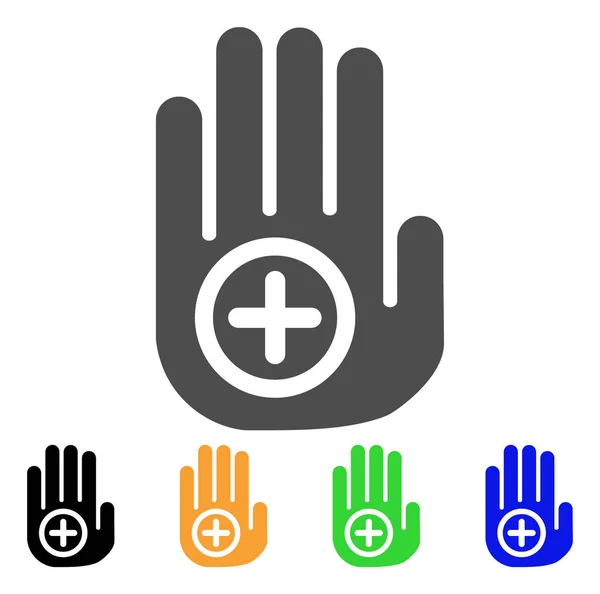 Médico objetivo Palm Flat Icon — Archivo Imágenes Vectoriales