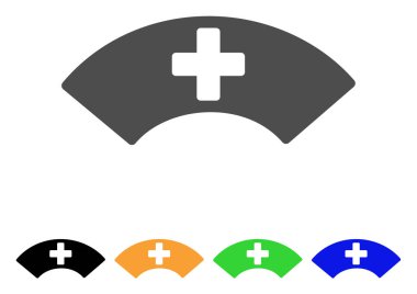 Tıbbi güneşlik düz simgesi